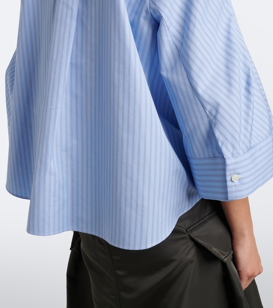 Striped Cotton-Blend Poplin Shirt
