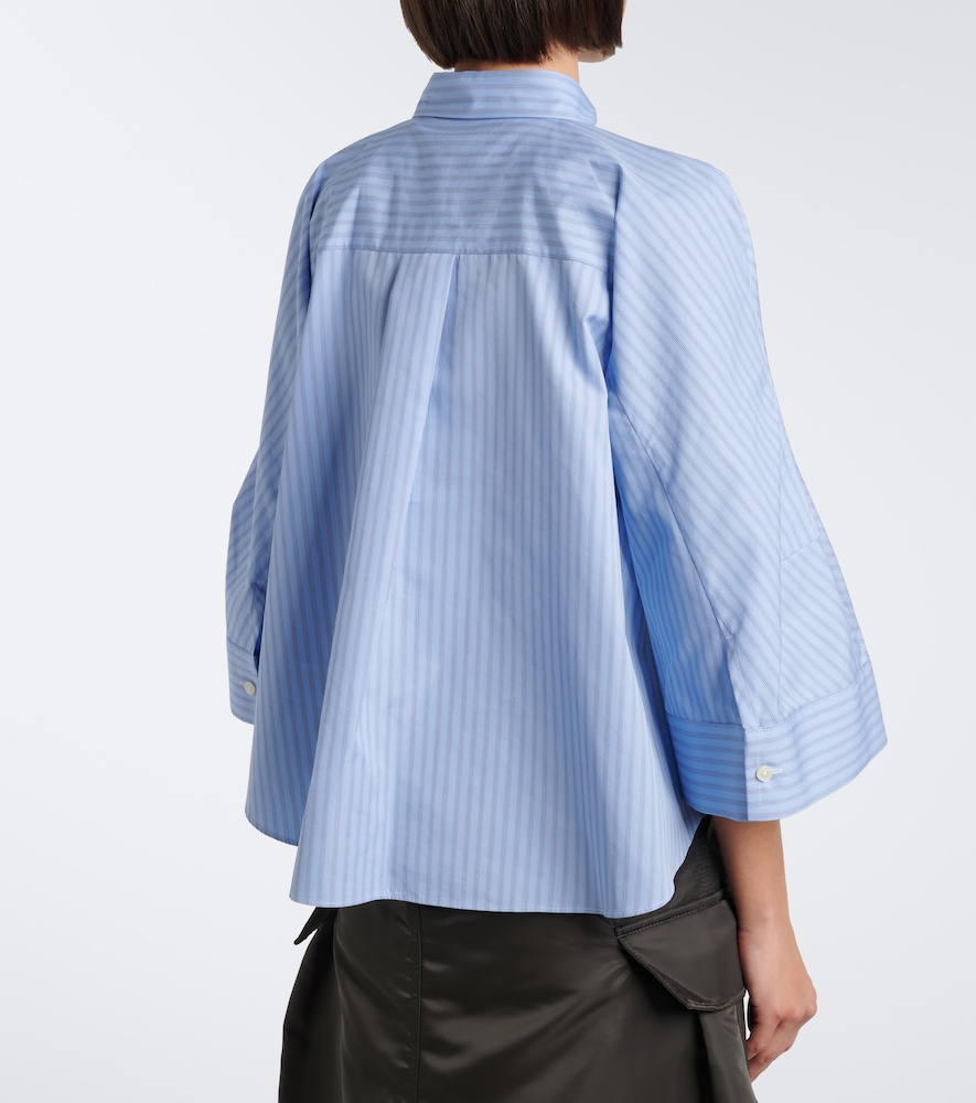 Striped Cotton-Blend Poplin Shirt