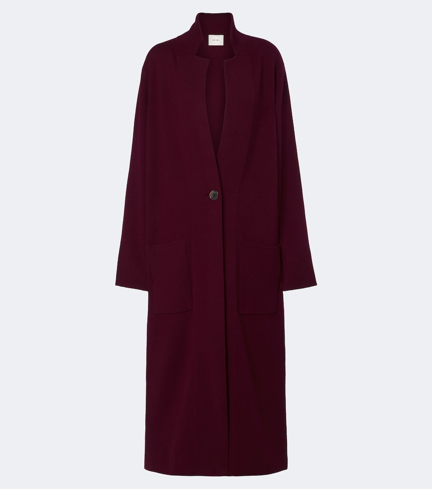 Lisa Yang Amie Cashmere Coat In Burgundy