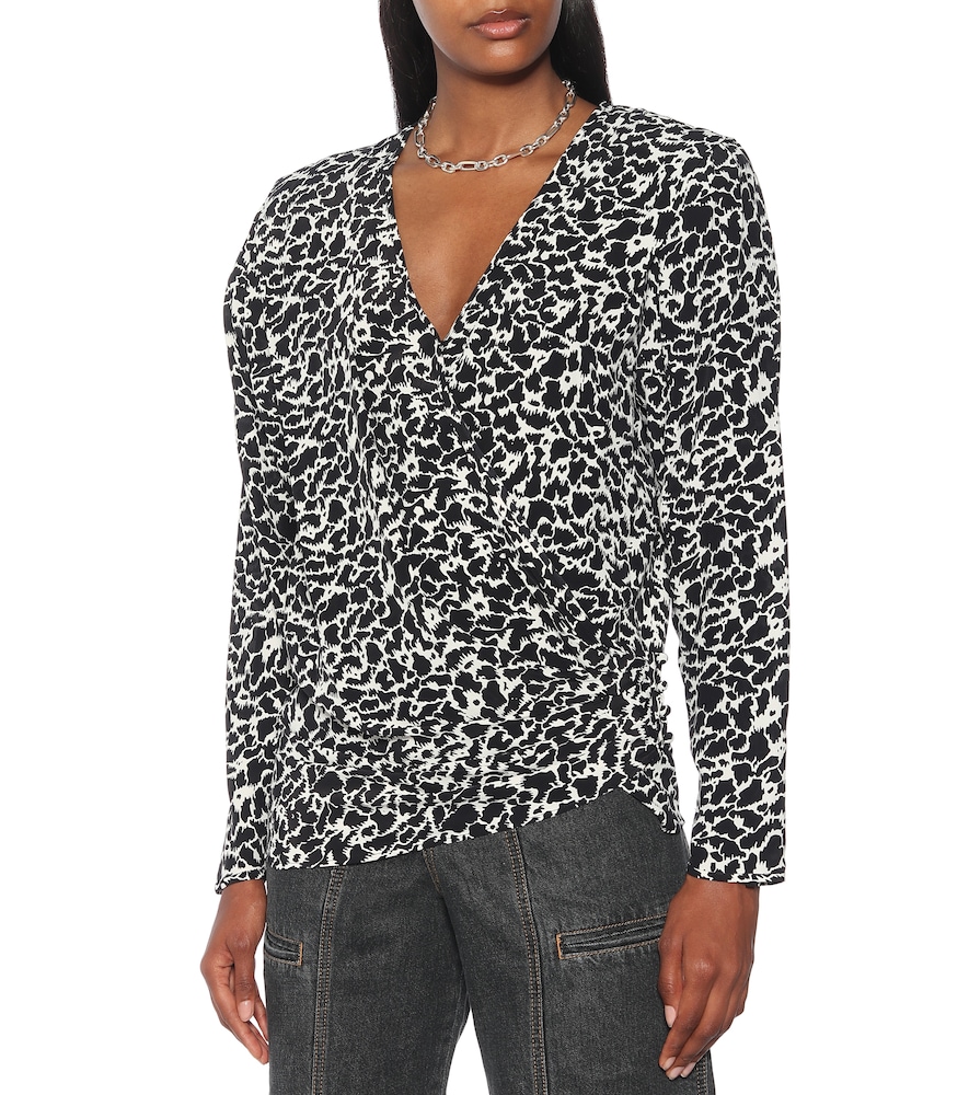 Floral Wrap Blouse
