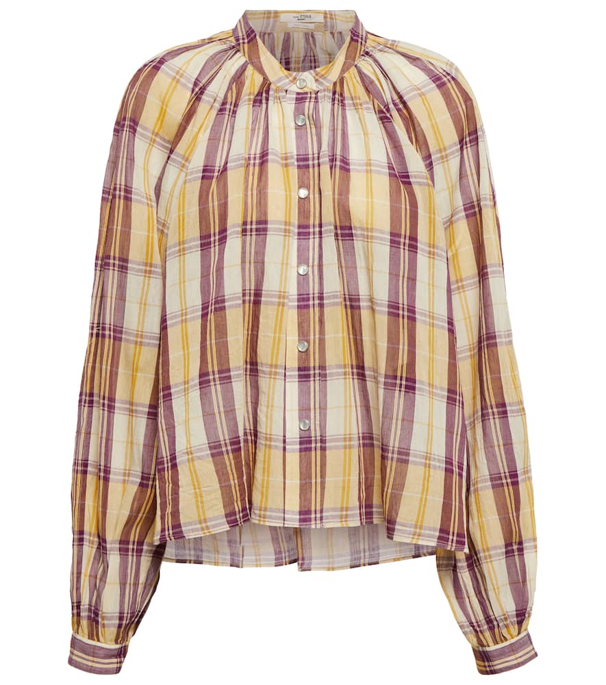 Marant Etoile Blandine checked cotton top