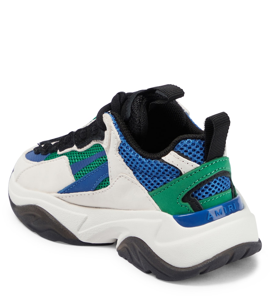  Amiri Kids Amiri Kids Bone Suede-trimmed Sneakers 