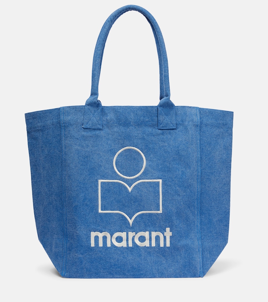 Isabel Marant Small Yenky Logo-embroidered Tote Bag In Blue