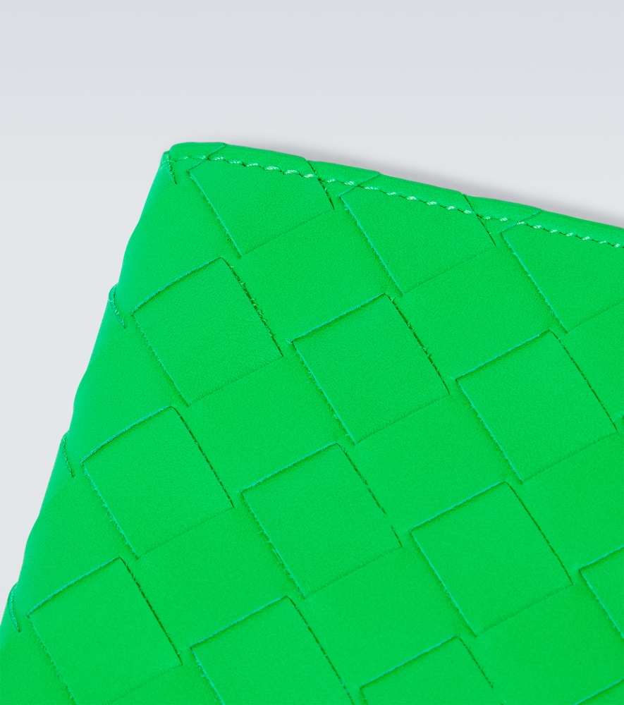Bottega Veneta Intrecciato Leather Wallet In Parakeet-silver