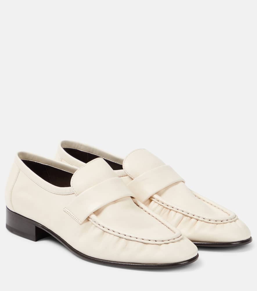 The Row 20mm Soft Leather Loafers In White