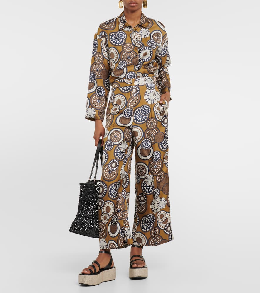 'S MAX MARA TIMEB HIGH-RISE CRÊPE DE CHINE PANTS