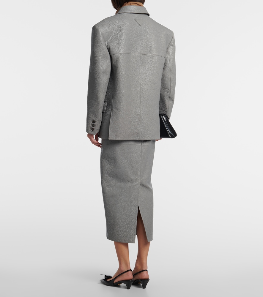  Prada Prada High-rise-bleistiftrock Aus Leder 