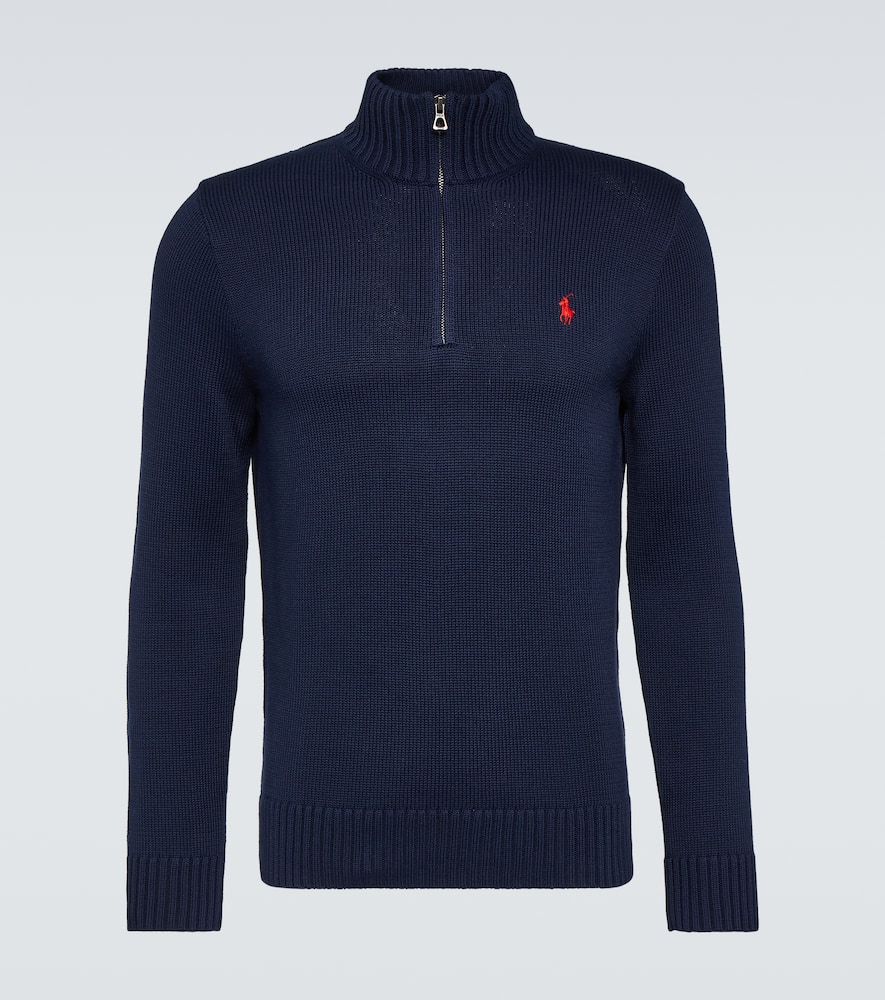 Polo Ralph Lauren Logo cotton half-zip sweater