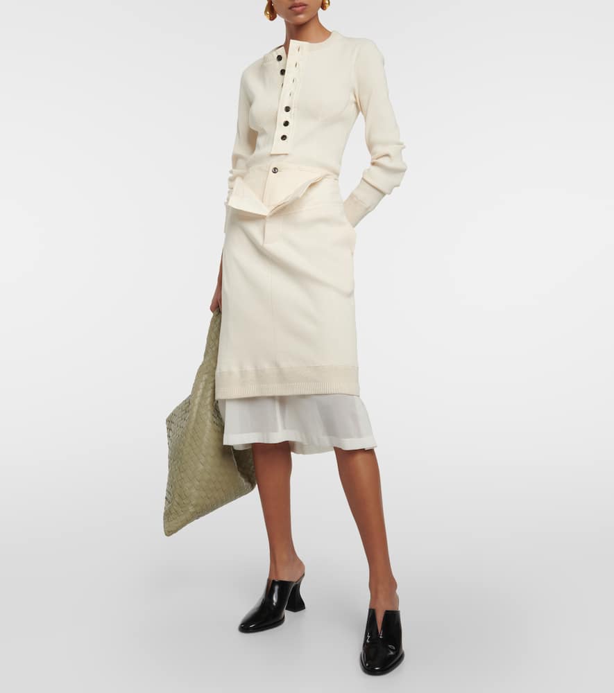 Bottega Veneta Hop Large Leather Tote Bag In Beige