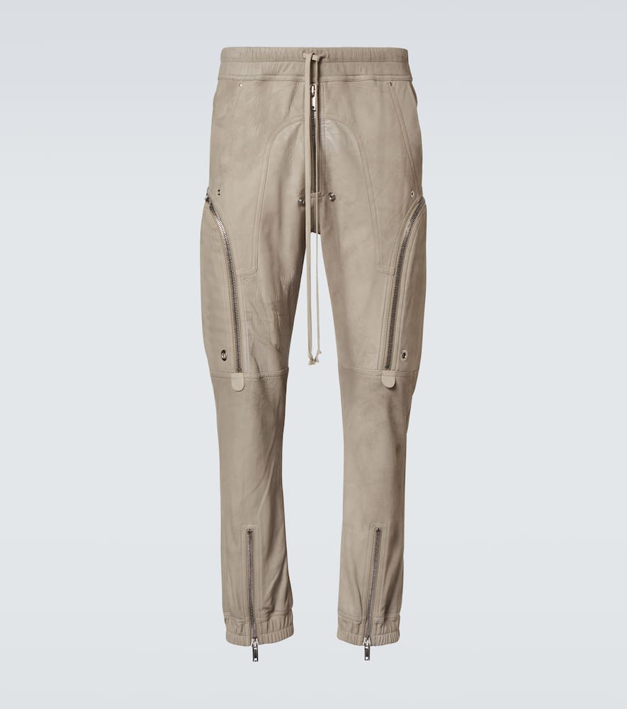 Leather cargo pants