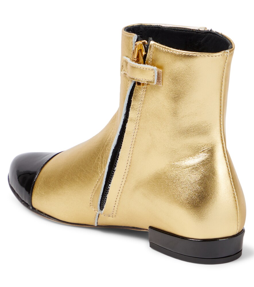  Balmain Kids Balmain Kids Ankle Boots Aus Metallic-leder 