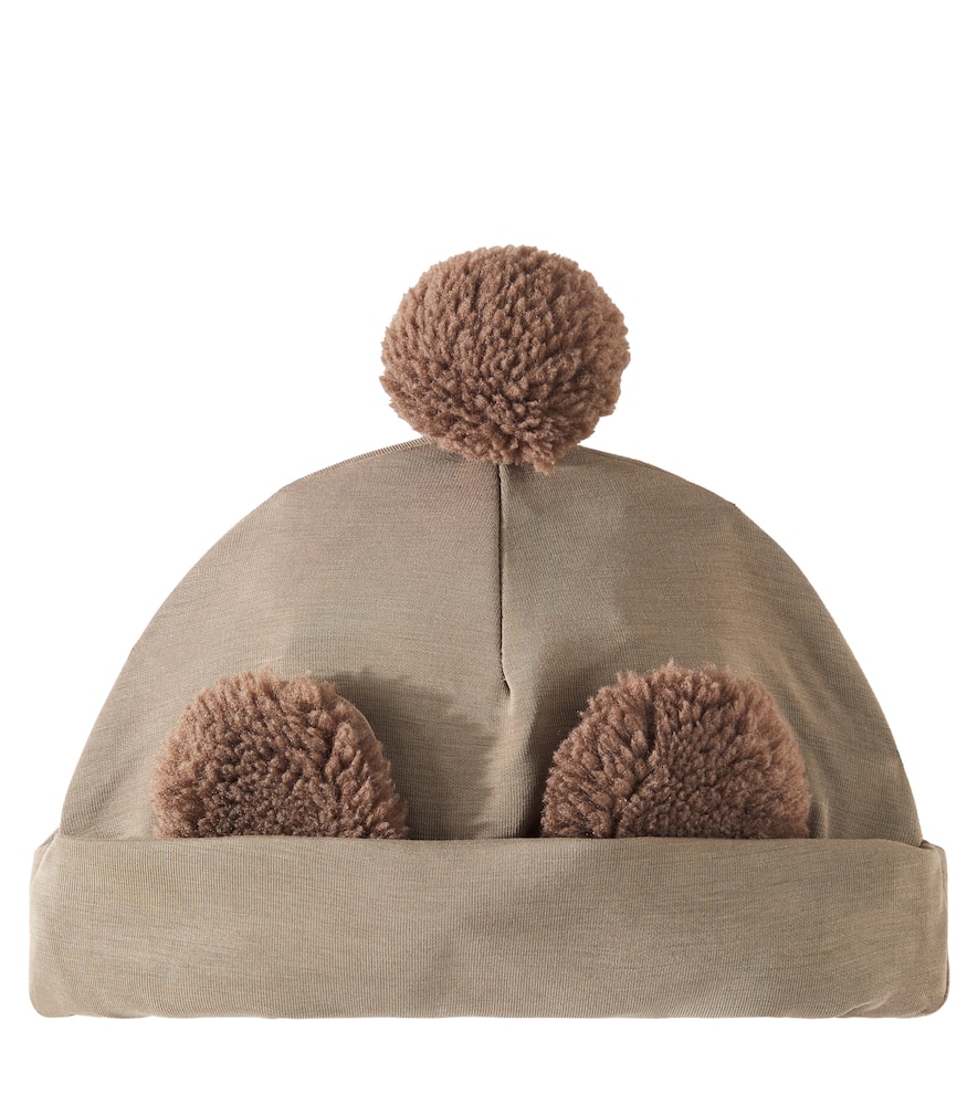 Donsje Baby Miep faux fur-trimmed beanie