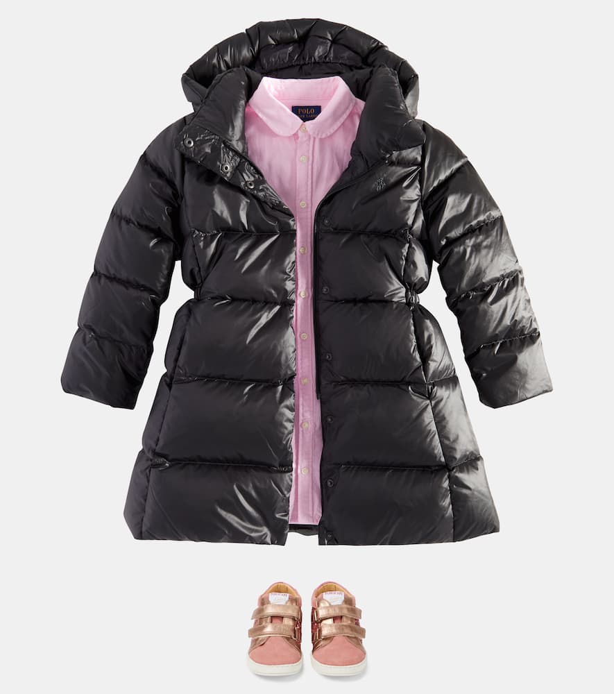 Polo Ralph Lauren Technical Down Coat In Black