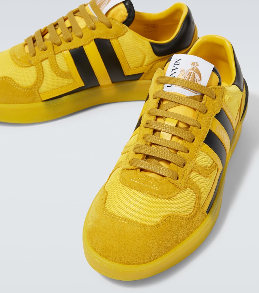 Lanvin Clay Sneakers In Yellow Suede And Fabric In Yellow