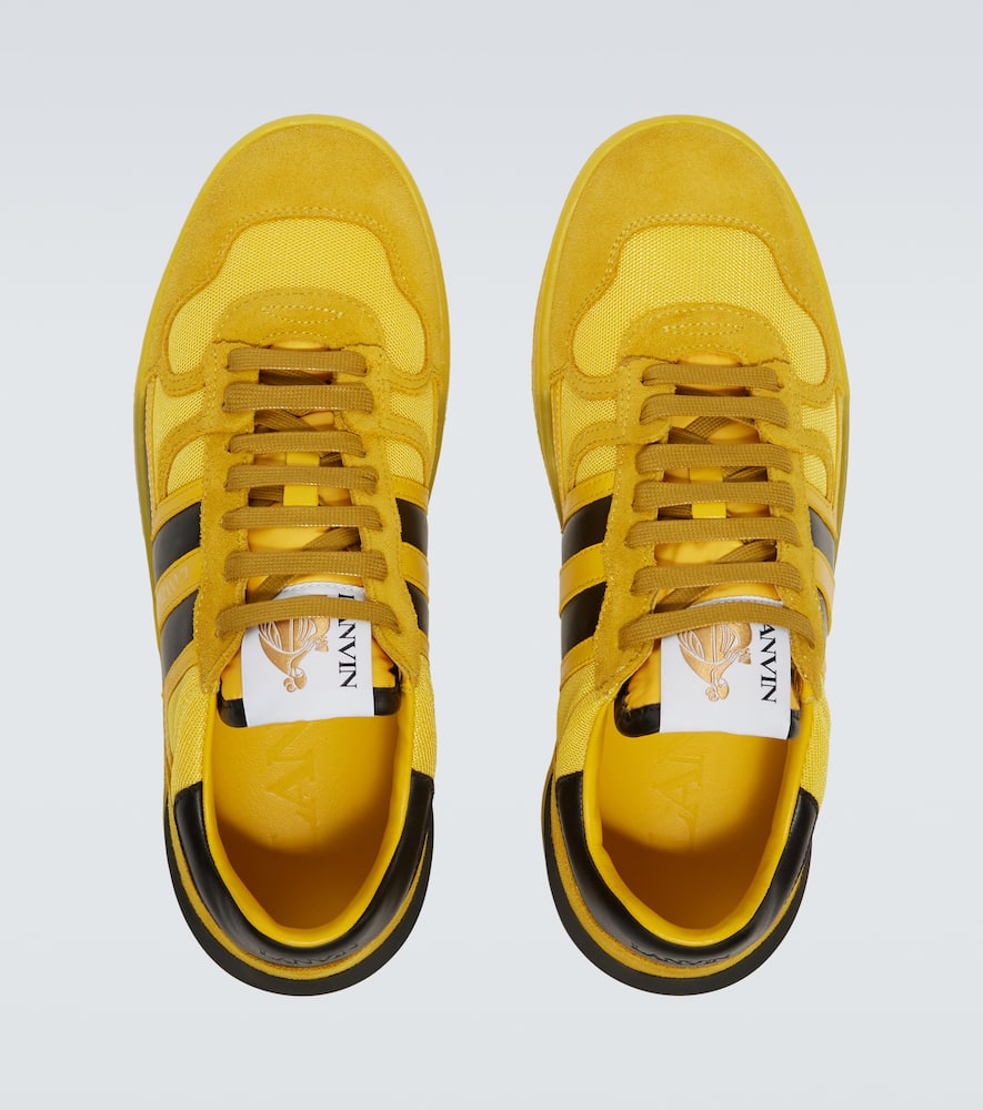 Lanvin Clay Sneakers In Yellow Suede And Fabric In Yellow