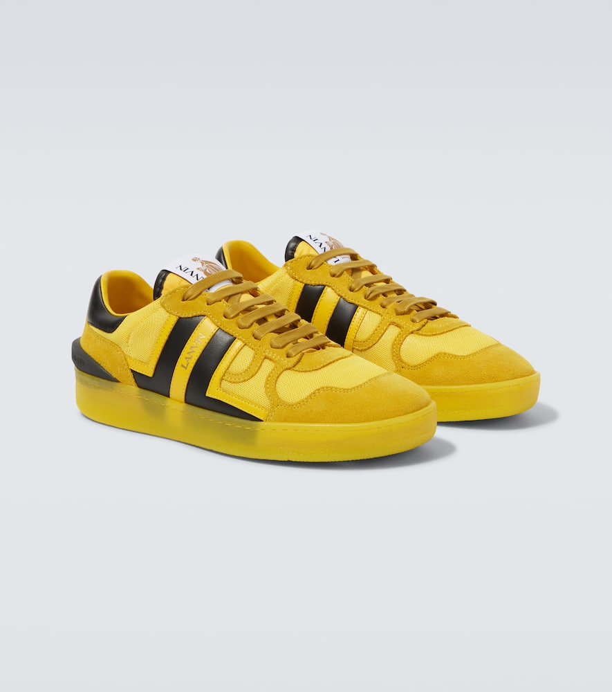 Lanvin Clay Sneakers In Yellow Suede And Fabric In Yellow