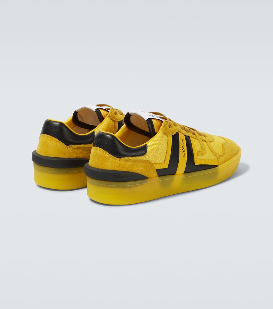 Lanvin Clay Sneakers In Yellow Suede And Fabric In Yellow
