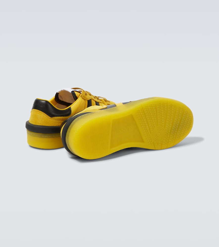 Lanvin Clay Sneakers In Yellow Suede And Fabric In Yellow