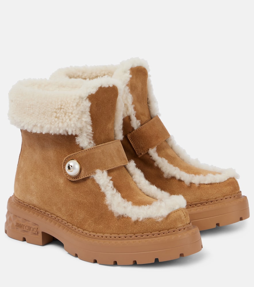 Shea shearling-lined suede ankle boots