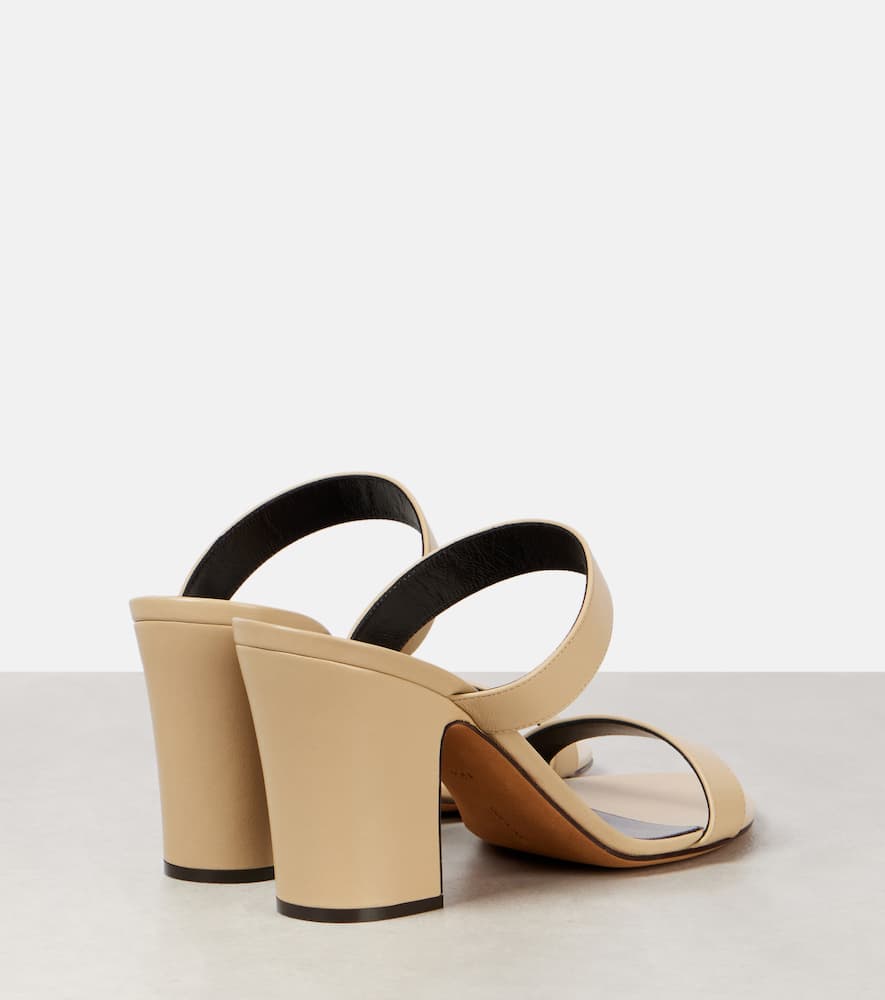 The Row Awar Leather Sandals In Grey