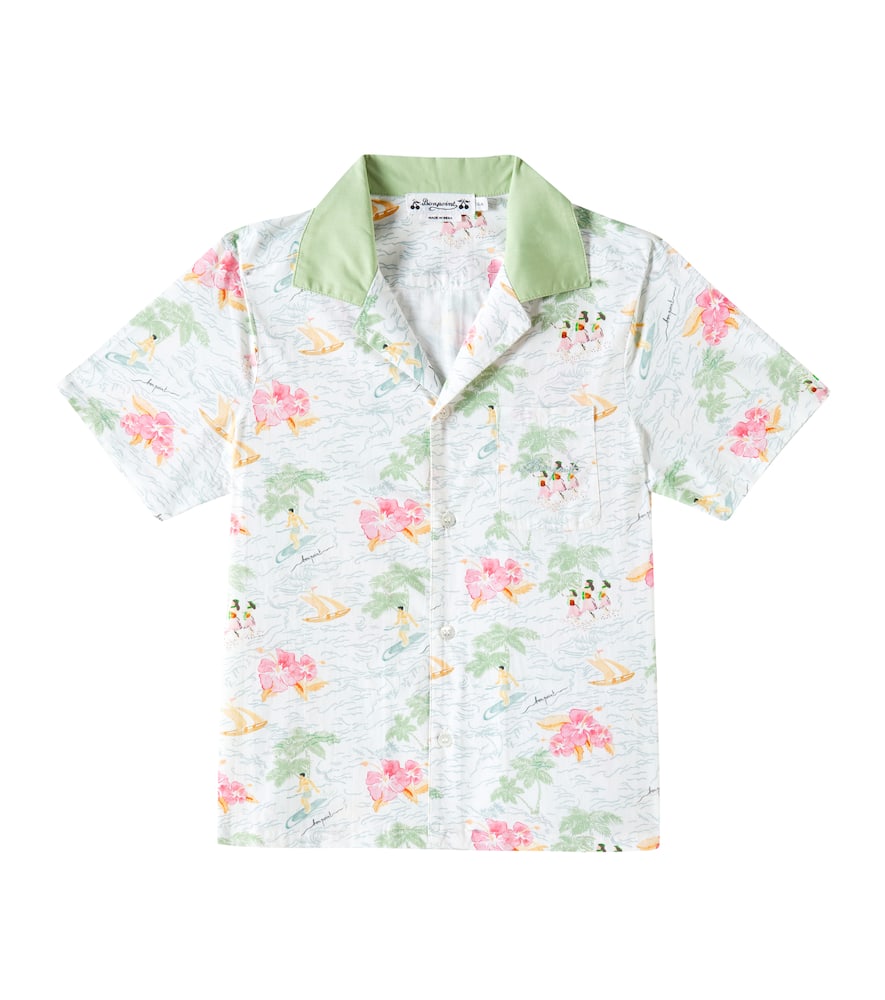 Bonpoint Steve Printed Cotton Poplin Shirt In Multicoloured