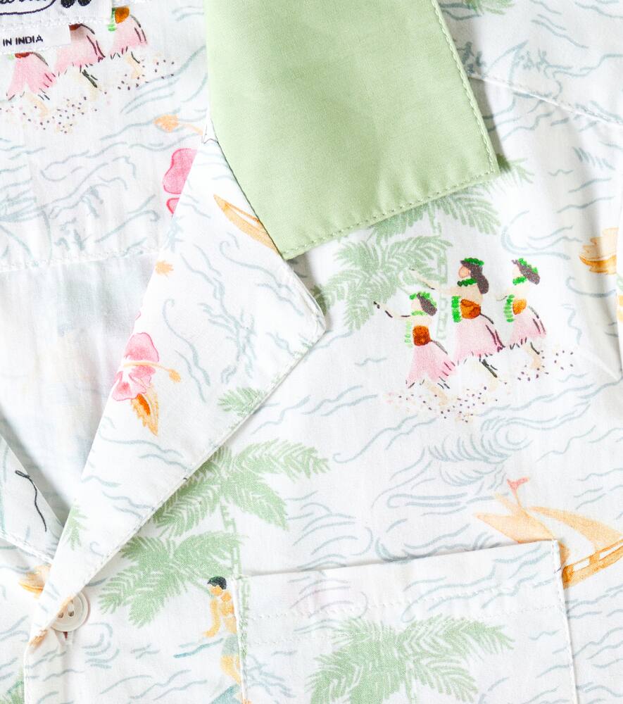 Bonpoint Steve Printed Cotton Poplin Shirt In Multicoloured