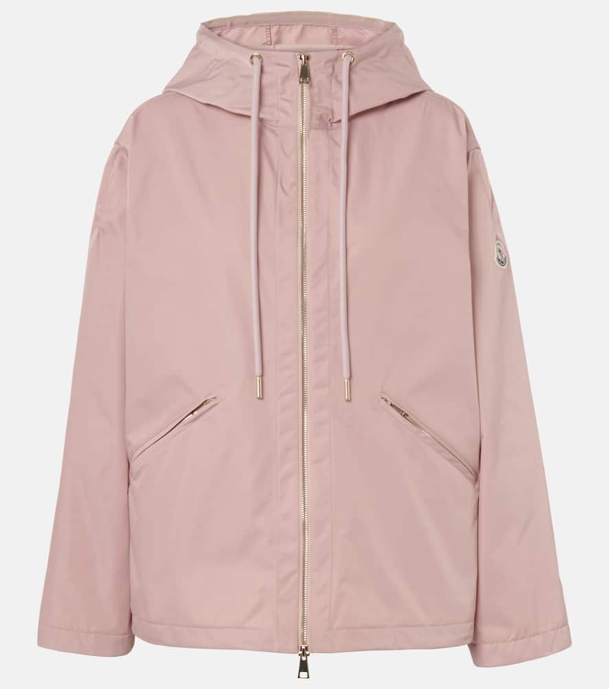 Moncler Cassiopea Hooded Tech Jacket In Pink