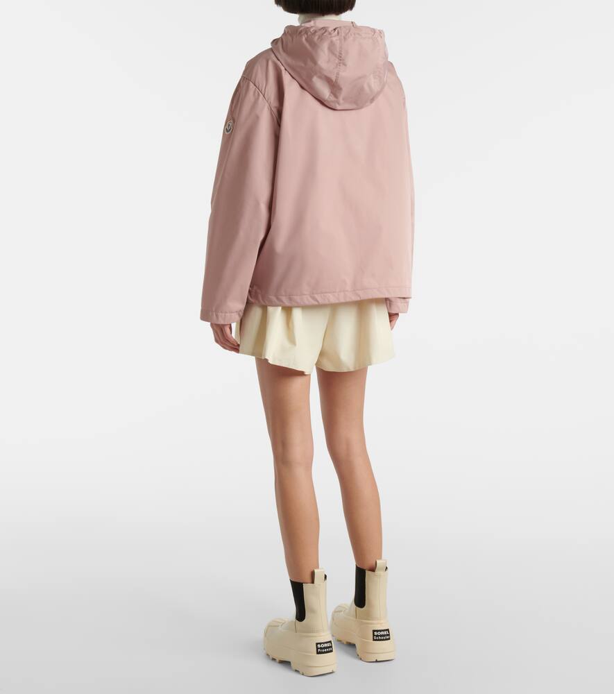 Moncler Cassiopea Hooded Tech Jacket In Pink