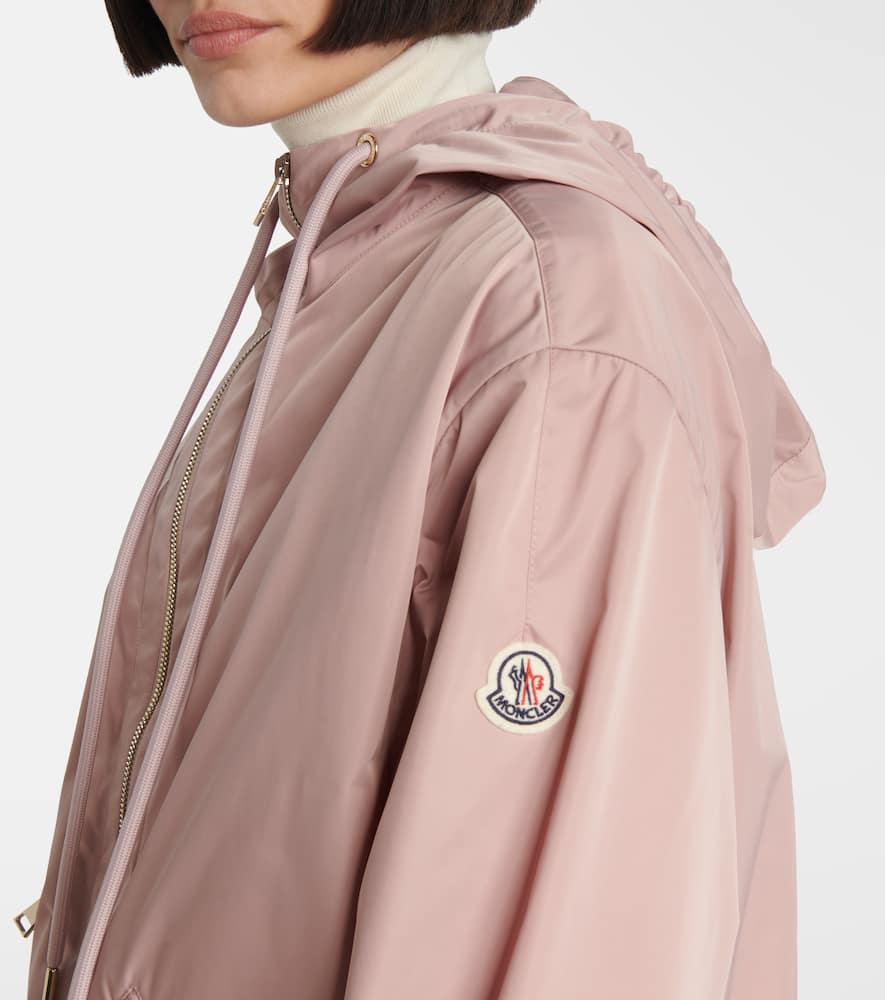Moncler Cassiopea Hooded Tech Jacket In Pink