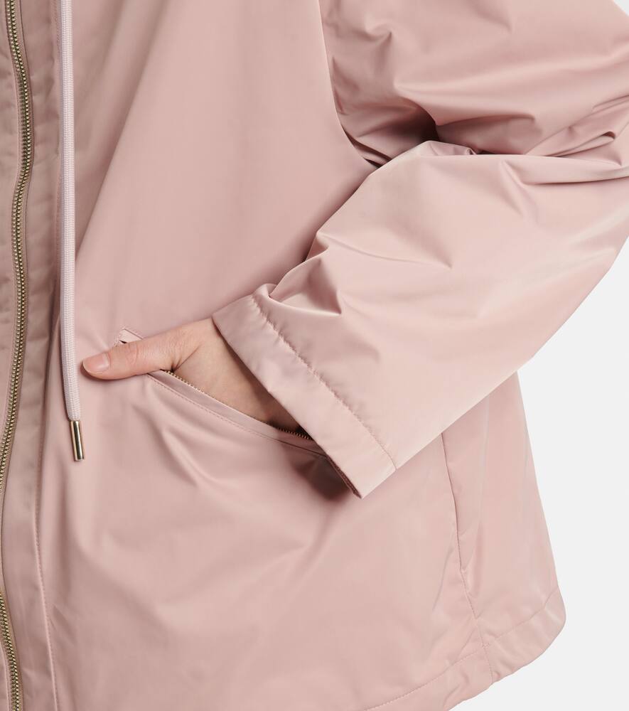 Moncler Cassiopea Hooded Tech Jacket In Pink