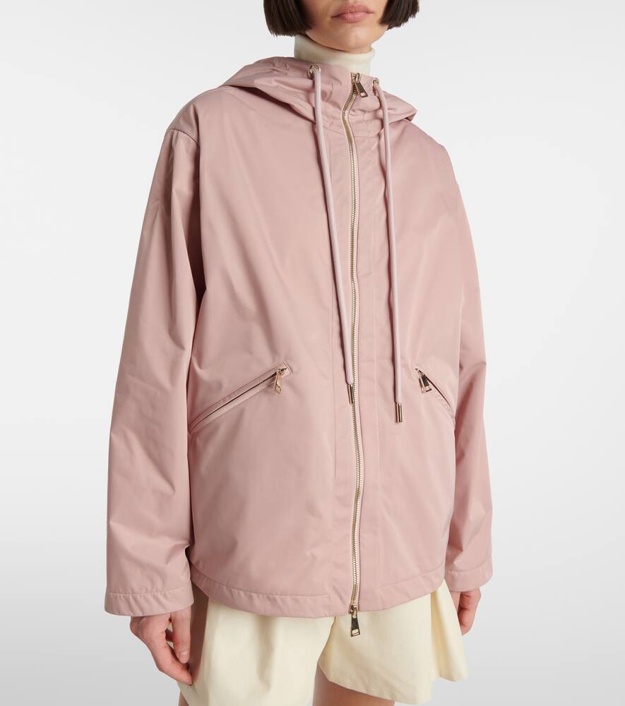 Moncler Cassiopea Hooded Tech Jacket In Pink
