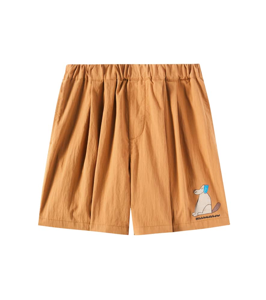 Jellymallow Mr. Dog Cotton-blend Shorts In Brown