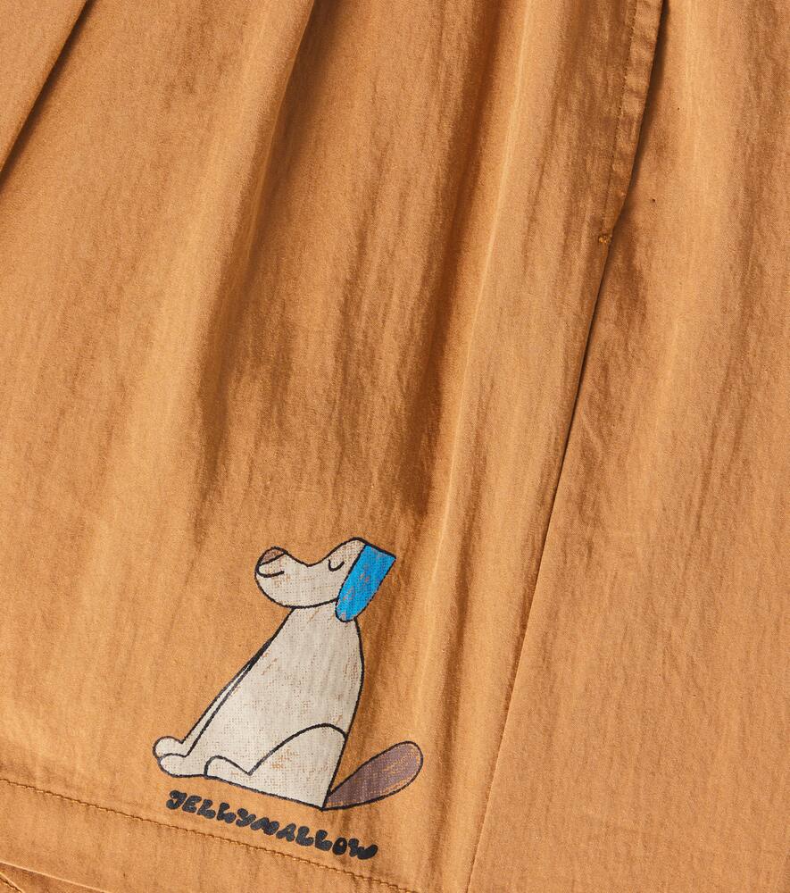 Jellymallow Mr. Dog Cotton-blend Shorts In Brown