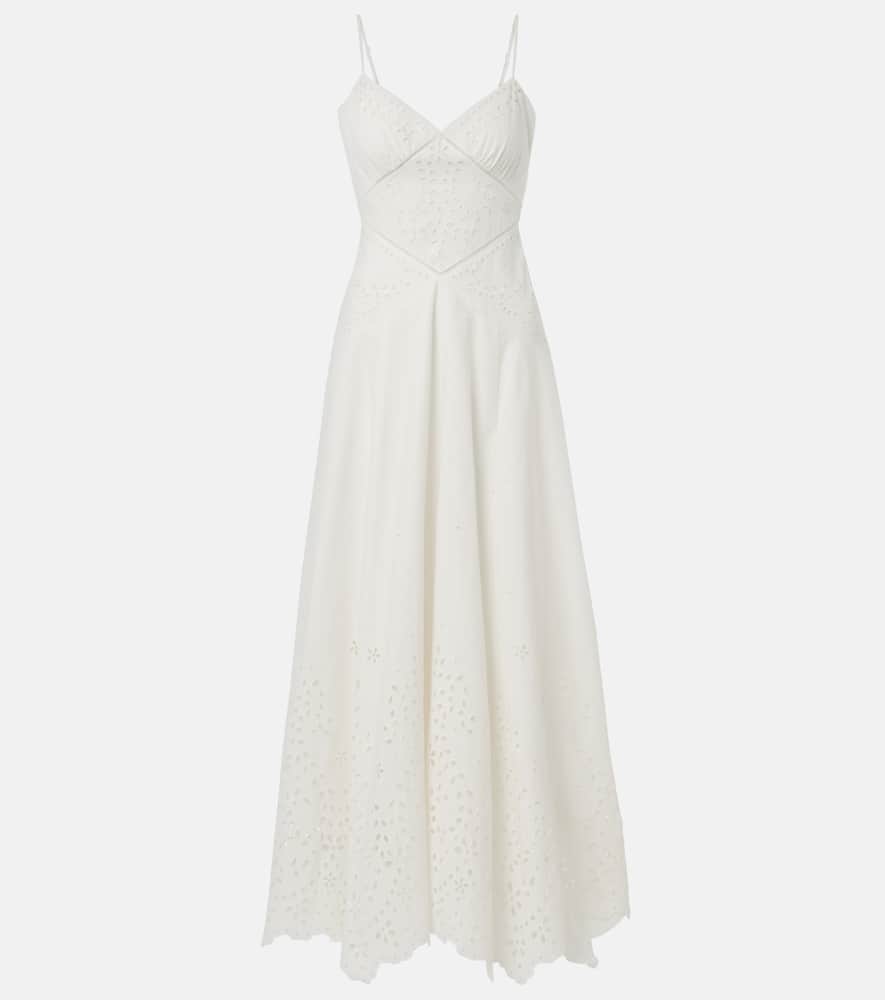 Broderie anglaise cotton maxi dress