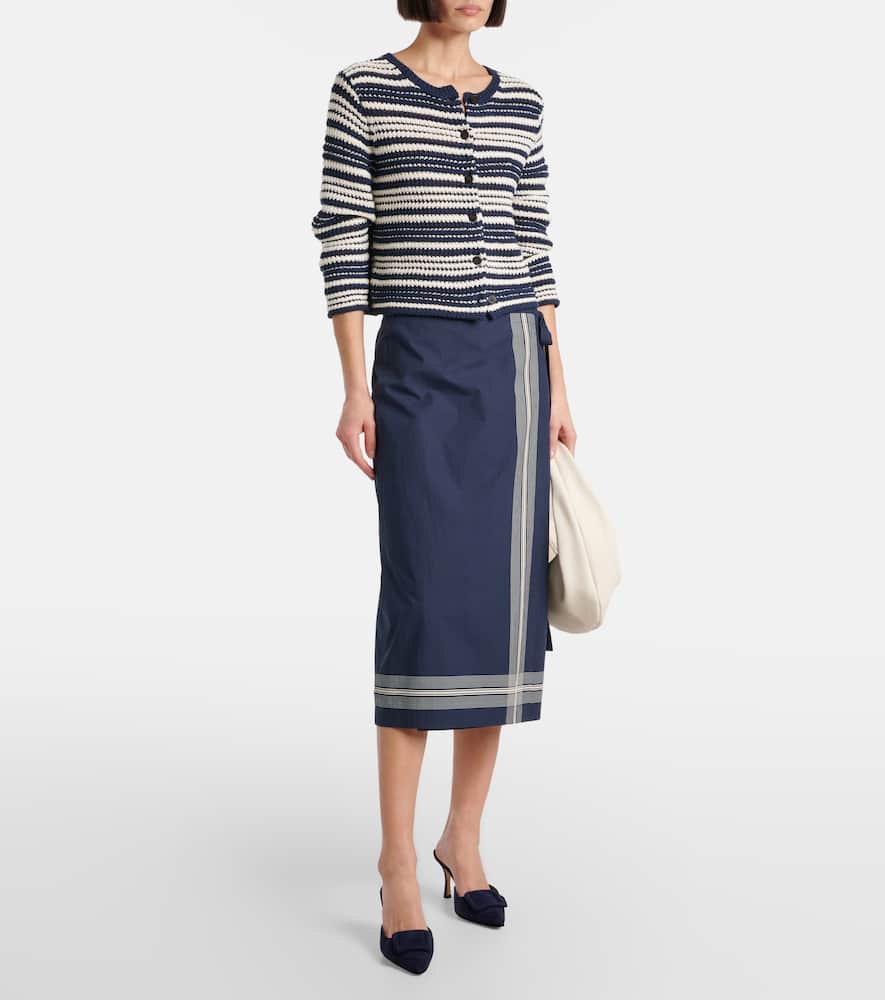 Vince Striped Textured Cardigan