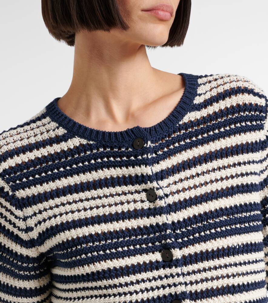 Vince Striped Textured Cardigan