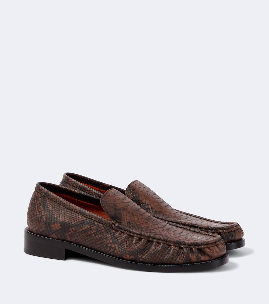Snake-Print Loafers