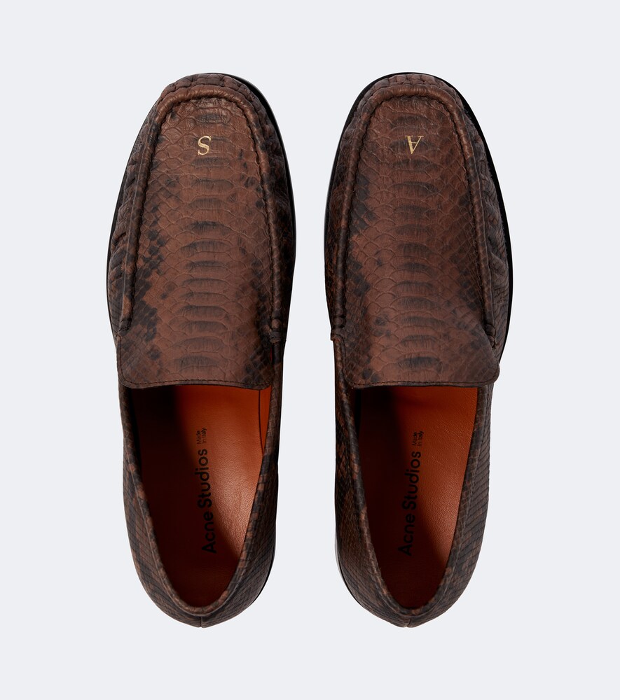 Snake-Print Loafers