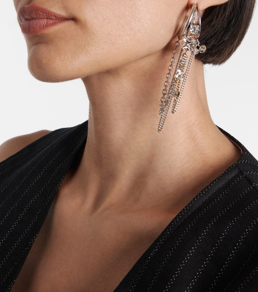 Isabel Marant Embellished Single Hoop Earring In Gray