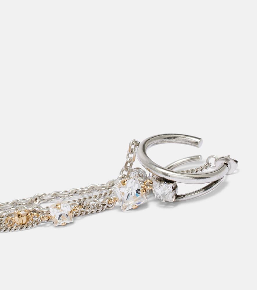 Isabel Marant Embellished Single Hoop Earring In Gray