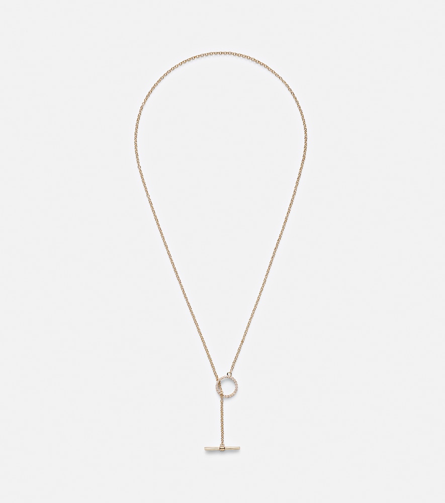 Stone and Strand 10kt gold necklace with diamonds