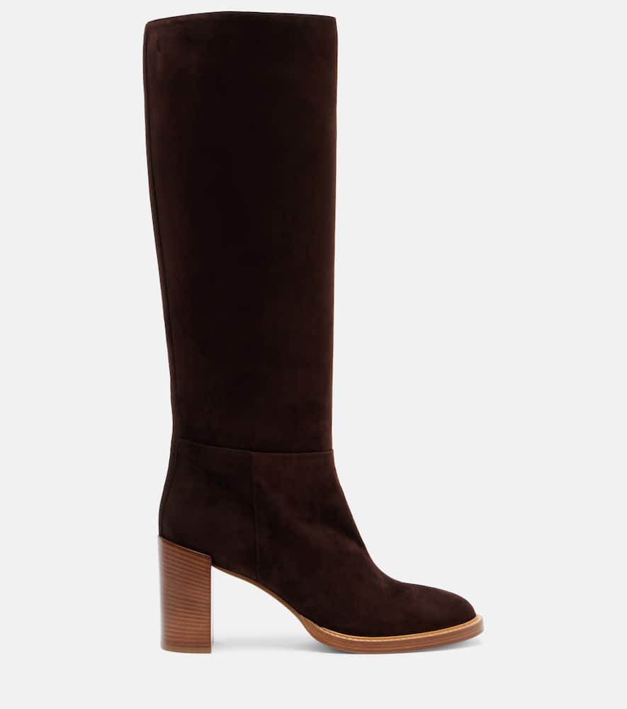 Gabriela Hearst Bocca Suede Knee-high Boots In Brown