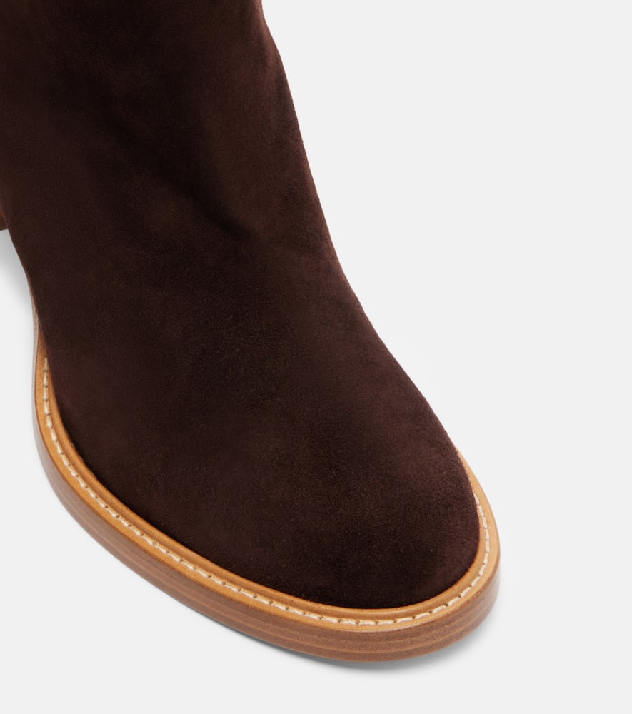 Gabriela Hearst Bocca Suede Knee-high Boots In Brown