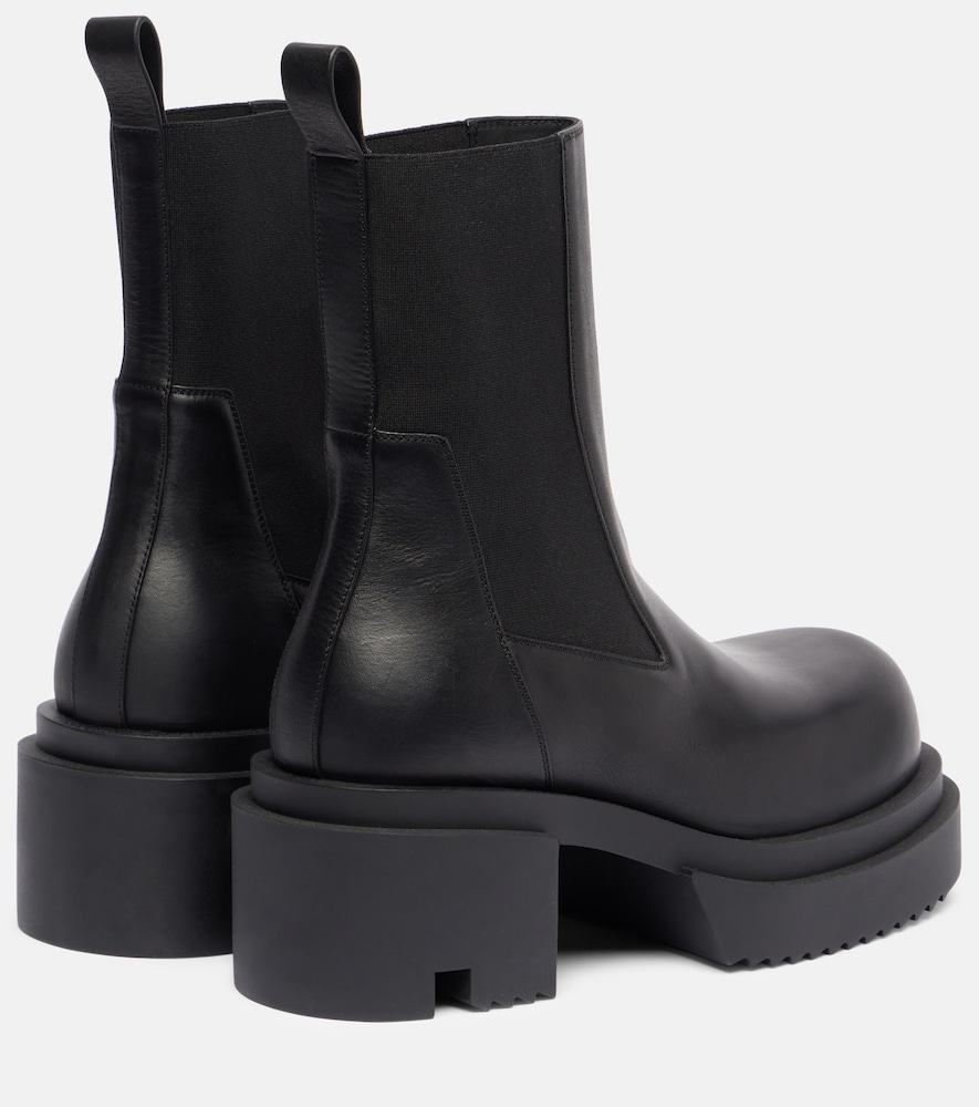  Rick Owens Rick Owens Beatle Leather Platform Chelsea Boots 