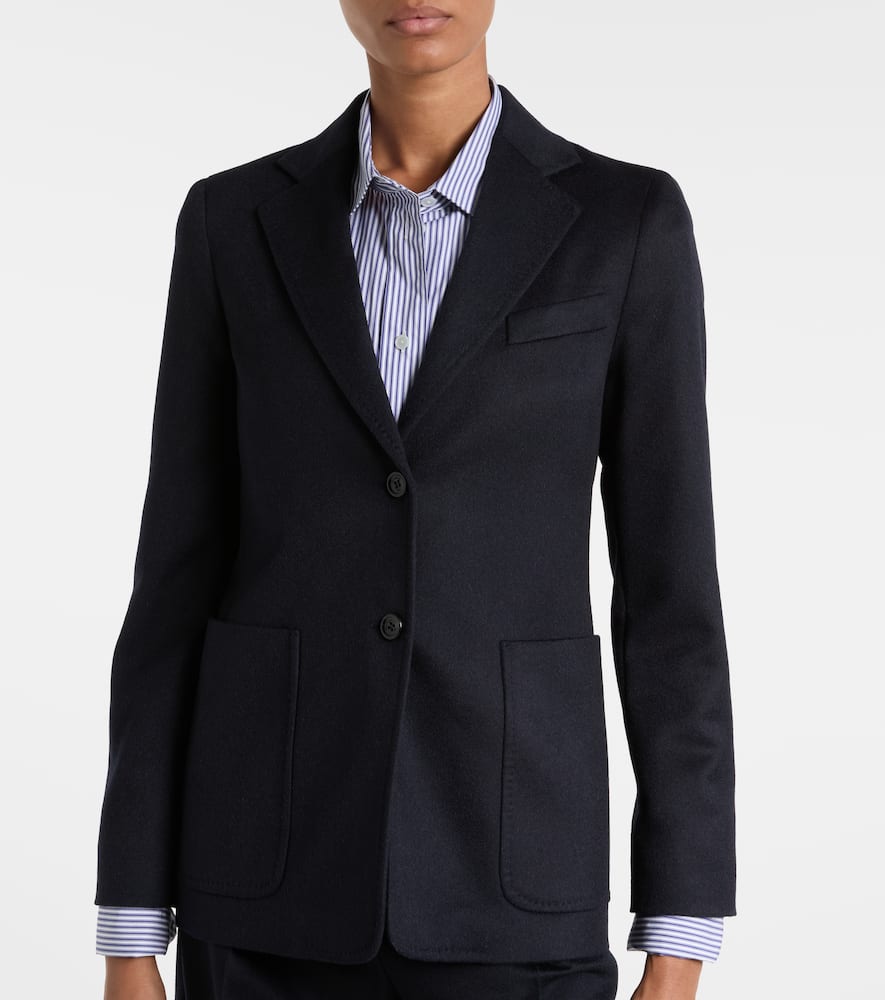 Max Mara Belluno Camel Hair Blazer In Black