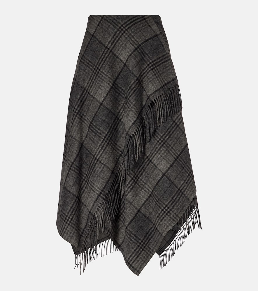 Ralph Lauren Asymmetric Fringe-detail Skirt In Multi