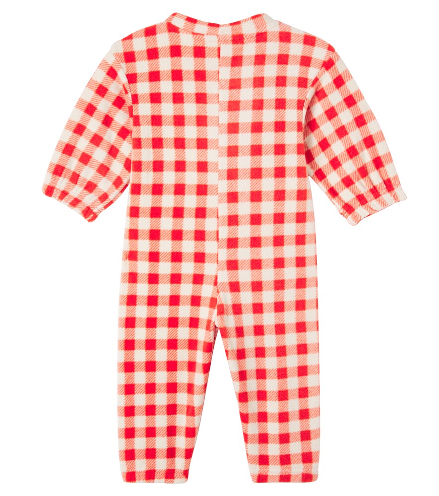  Mini Rodini Mini Rodini Baby Gingham Fleece Onesie 