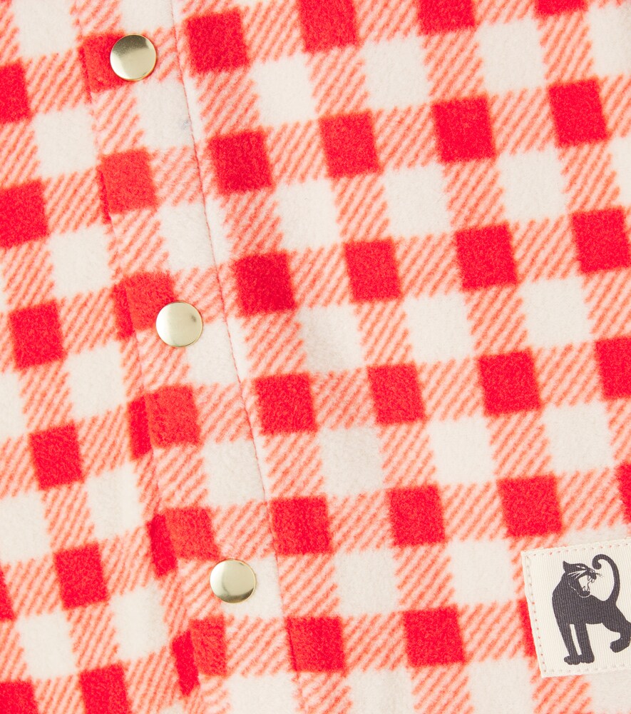  Mini Rodini Mini Rodini Baby Gingham Fleece Onesie 