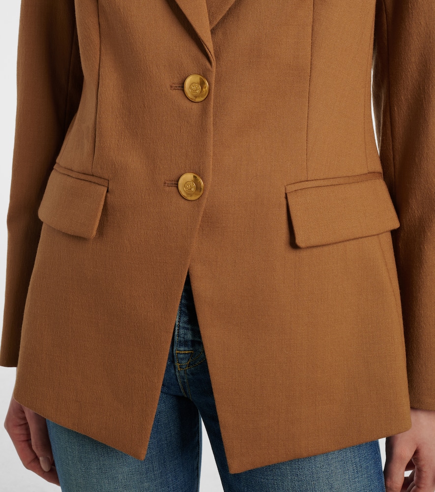 Veronica Beard Izara Wool Blazer In Brown
