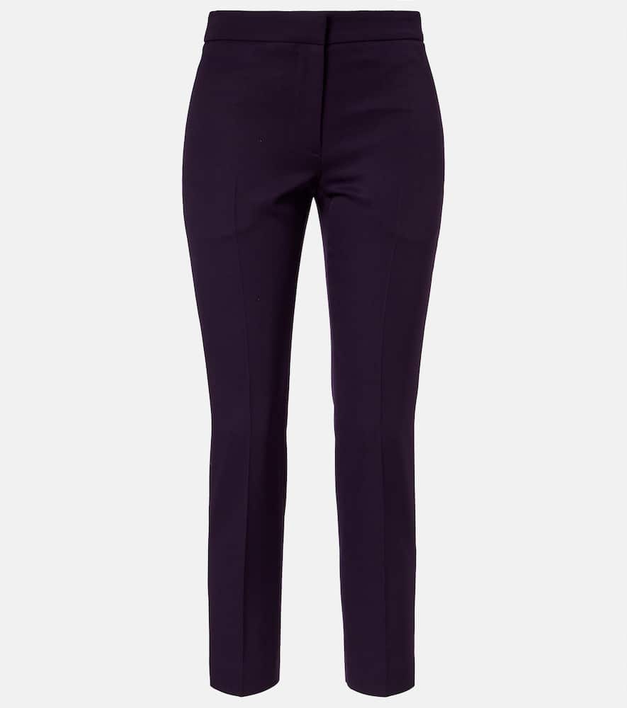 Alexander Mcqueen Wool Slim Pants In Purple